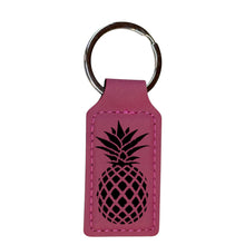 Load image into Gallery viewer, Keychain - Rectangle - Pineapple - Leather