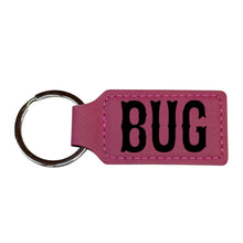 Load image into Gallery viewer, Keychain - Rectangle - Bug - Leather