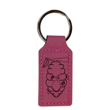 Load image into Gallery viewer, Keychain - Rectangle - Beehive - Leather