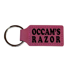 Load image into Gallery viewer, Keychain - Rectangle - Occams Razor - Leather