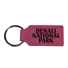 Load image into Gallery viewer, Keychain - Rectangle - Denali National Park - Leather