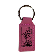 Load image into Gallery viewer, Keychain - Rectangle - The Fool Tarot Card - Leather
