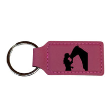 Load image into Gallery viewer, Keychain - Rectangle - Horse Girl - Leather