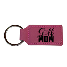 Load image into Gallery viewer, Keychain - Rectangle - Golf Mom - Leather