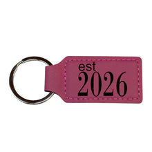 Load image into Gallery viewer, Keychain - Rectangle -  Est 2026 - Leather