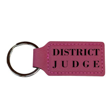 Load image into Gallery viewer, Keychain - Rectangle - District Judge - Leather