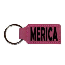 Load image into Gallery viewer, Keychain - Rectangle - Merica - Leather