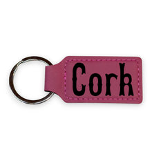 Load image into Gallery viewer, Keychain - Rectangle - Cork - Leather