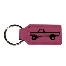 Load image into Gallery viewer, Keychain - Rectangle - Classic Pickup Truck - Leather