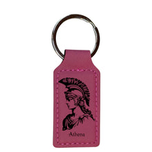 Load image into Gallery viewer, Keychain - Rectangle - Athena - Leather