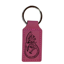 Load image into Gallery viewer, Keychain - Rectangle - Alien Fossil - Leather