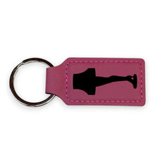 Load image into Gallery viewer, Keychain - Rectangle - Leg Lamp - Leather