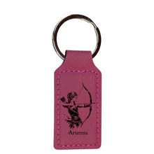 Load image into Gallery viewer, Keychain - Rectangle - Artemis - Leather