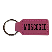 Load image into Gallery viewer, Keychain - Rectangle - Muscogee - Leather