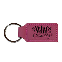 Load image into Gallery viewer, Keychain - Rectangle - Whos your Crawdaddy - Leather