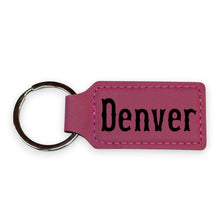 Load image into Gallery viewer, Keychain - Rectangle - Denver - Leather