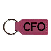 Load image into Gallery viewer, Keychain - Rectangle - CFO - Leather