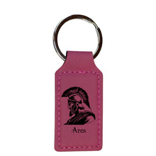Load image into Gallery viewer, Keychain - Rectangle - Ares - Leather