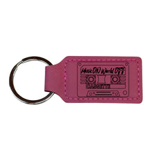 Load image into Gallery viewer, Keychain - Rectangle - Cassette - Leather