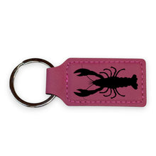 Load image into Gallery viewer, Keychain - Rectangle - Crawfish - Leather