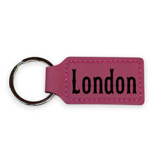 Load image into Gallery viewer, Keychain - Rectangle - London - Leather