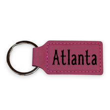 Load image into Gallery viewer, Keychain - Rectangle - Atlanta - Leather