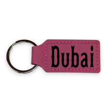 Load image into Gallery viewer, Keychain - Rectangle - Dubai - Leather
