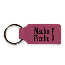 Load image into Gallery viewer, Keychain - Rectangle - Machu Picchu - Leather