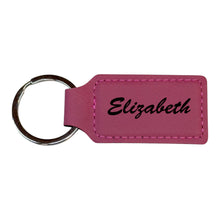 Load image into Gallery viewer, Keychain - Rectangle - PERSONALIZED - Leather