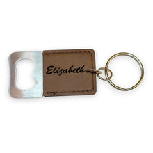 Load image into Gallery viewer, Keychain - Bottle Opener -PERSONALIZED - Leather