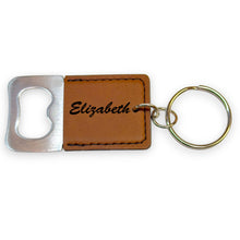 Load image into Gallery viewer, Keychain - Bottle Opener -PERSONALIZED - Leather