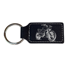 Load image into Gallery viewer, Keychain - Rectangle - Street Bike - Leather