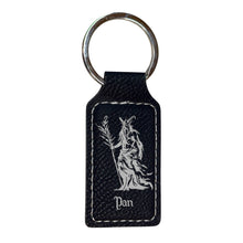 Load image into Gallery viewer, Keychain - Rectangle - Pan God of Nature - Leather