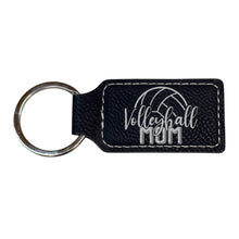 Load image into Gallery viewer, Keychain - Rectangle - Volleyball Mom - Leather