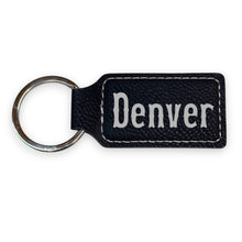 Load image into Gallery viewer, Keychain - Rectangle - Denver - Leather
