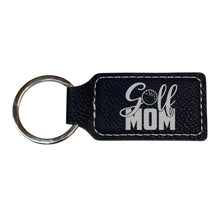 Load image into Gallery viewer, Keychain - Rectangle - Golf Mom - Leather