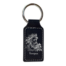 Load image into Gallery viewer, Keychain - Rectangle - Dionysus God of Wine - Leather