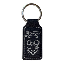 Load image into Gallery viewer, Keychain - Rectangle - Beehive - Leather