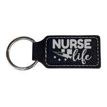 Load image into Gallery viewer, Keychain - Rectangle - Nurse Life - Leather