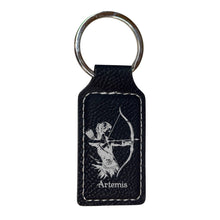 Load image into Gallery viewer, Keychain - Rectangle - Artemis - Leather