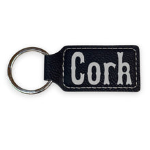 Load image into Gallery viewer, Keychain - Rectangle - Cork - Leather