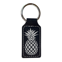Load image into Gallery viewer, Keychain - Rectangle - Pineapple - Leather