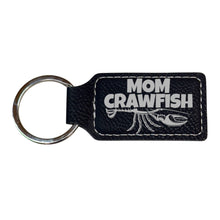 Load image into Gallery viewer, Keychain - Rectangle - Mom Crawfish - Leather
