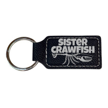 Load image into Gallery viewer, Keychain - Rectangle - Sister Crawfish - Leather
