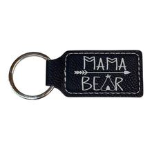 Load image into Gallery viewer, Keychain - Rectangle - Mama Bear - Leather