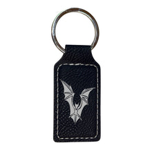 Load image into Gallery viewer, Keychain - Rectangle - The Bat - Leather
