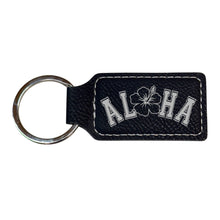 Load image into Gallery viewer, Keychain - Rectangle - Aloha - Leather