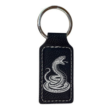 Load image into Gallery viewer, Keychain - Rectangle - Coiled Snake - Leather