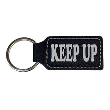Load image into Gallery viewer, Keychain - Rectangle - Keep up - Leather