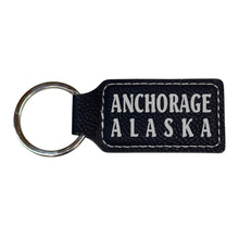 Load image into Gallery viewer, Keychain - Rectangle - Anchorage Alaska - Leather